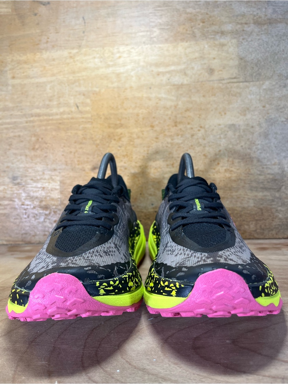 Hoka One One Speedgoat 6 Womens Size 6.5 Trail Running Shoes Sneakers Black Pink - Picture 2 of 12